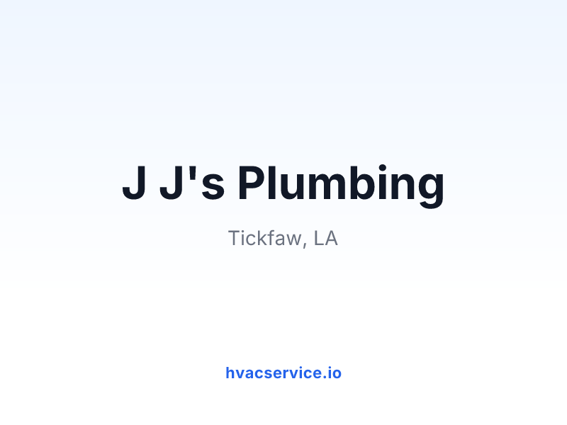 J J's Plumbing