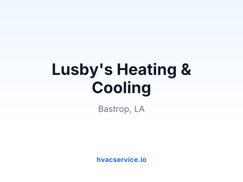 Lusby's Heating & Cooling