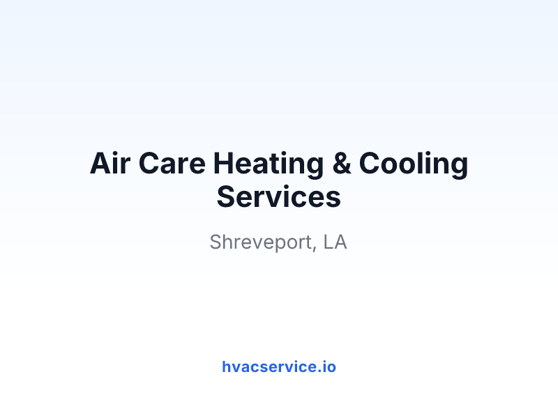 Air Care Heating & Cooling Services