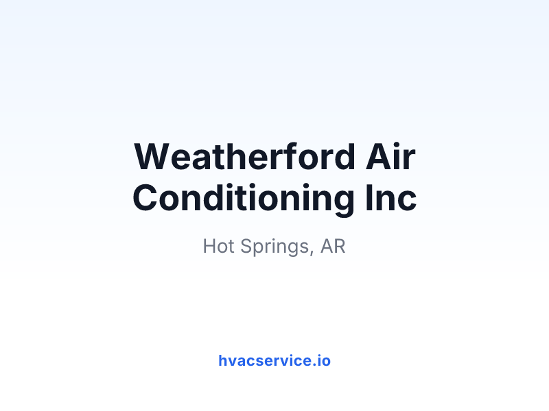 Weatherford Air Conditioning Inc