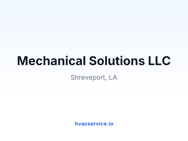 Mechanical Solutions LLC