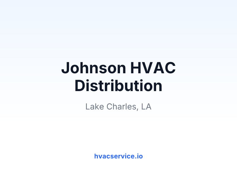 Johnson HVAC Distribution