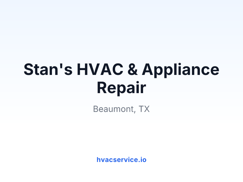 Stan's HVAC & Appliance Repair