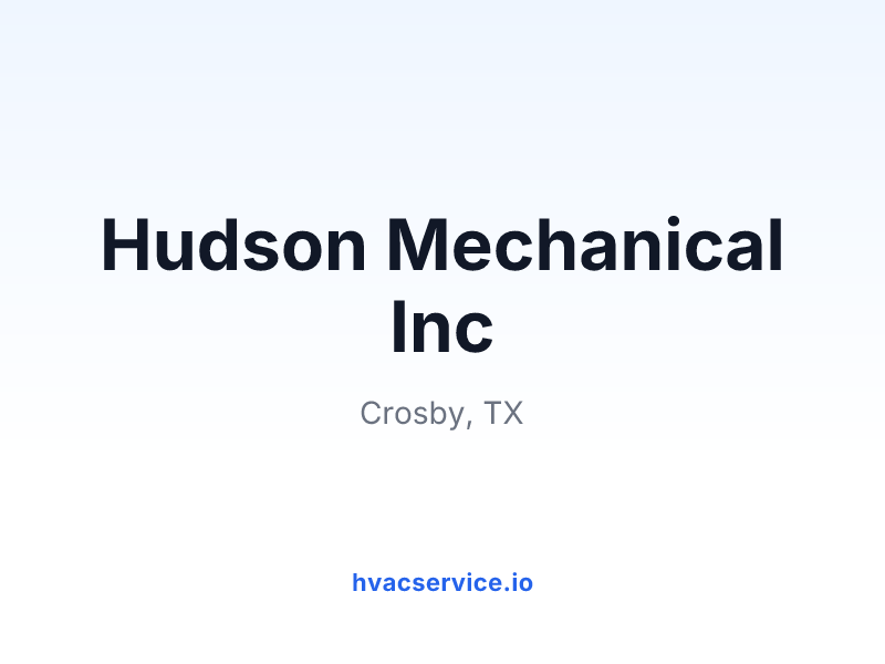 Hudson Mechanical Inc