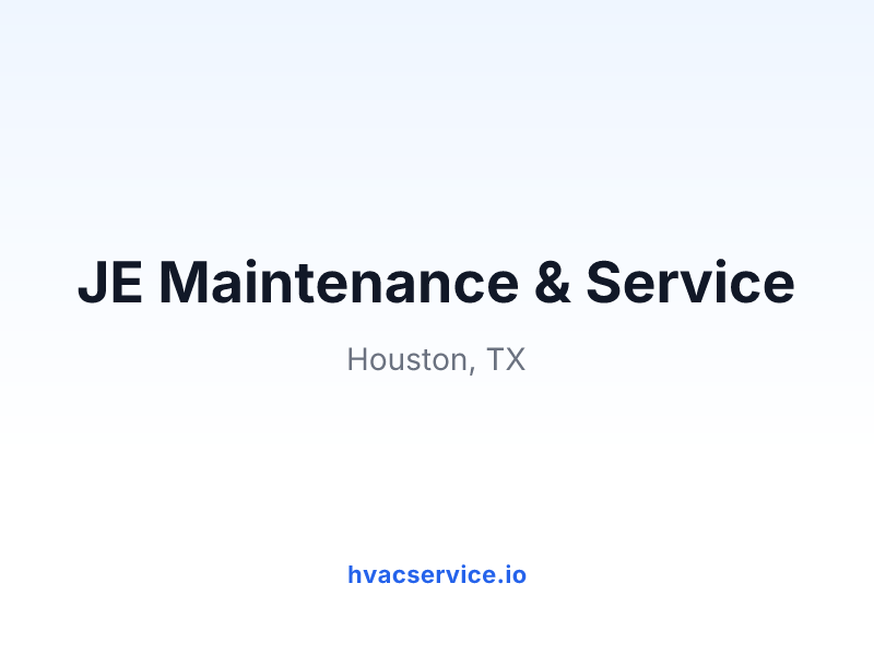 JE Maintenance & Service