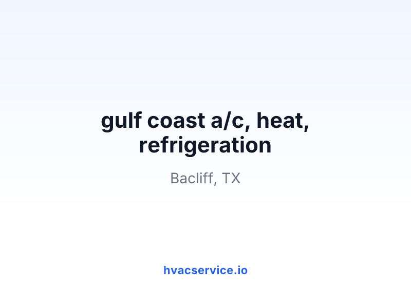gulf coast a/c, heat, refrigeration