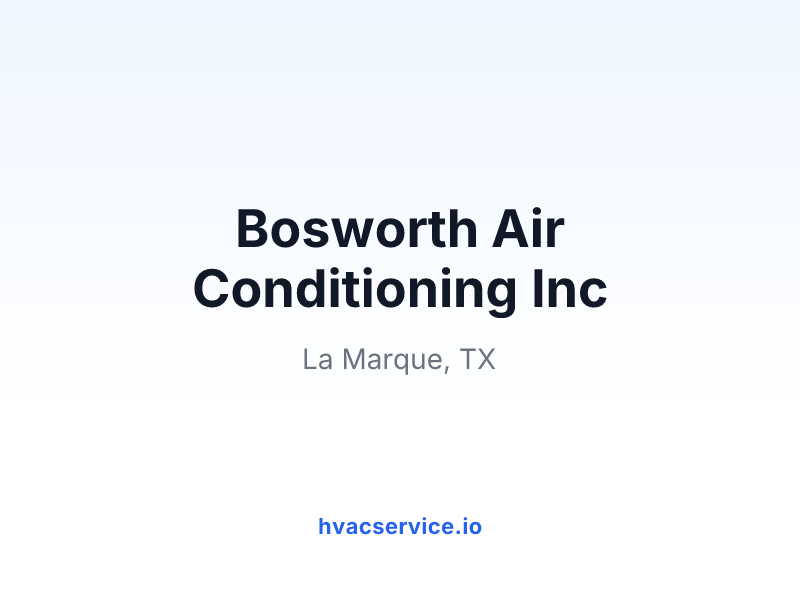 Bosworth Air Conditioning Inc