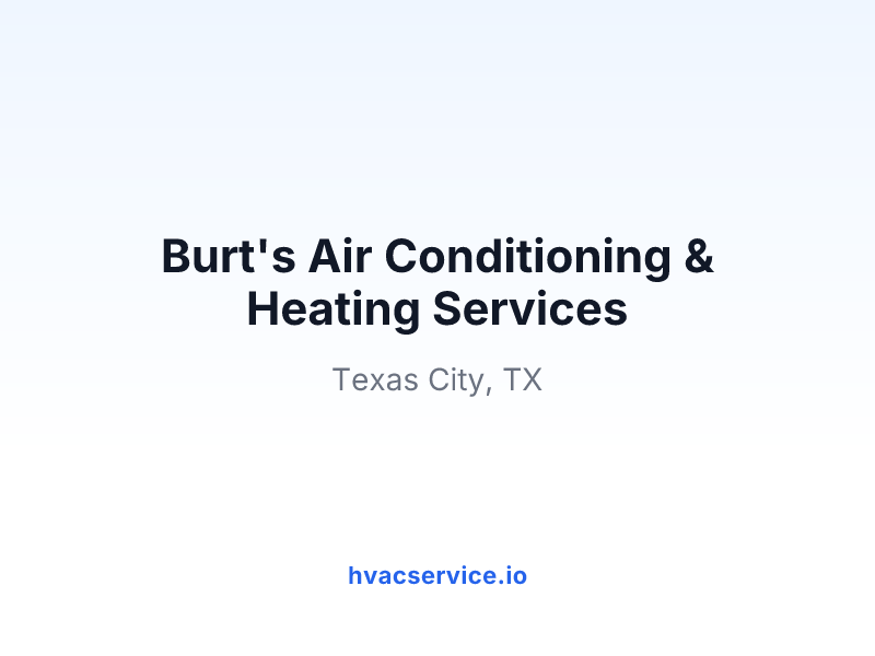 Burt's Air Conditioning & Heating Services