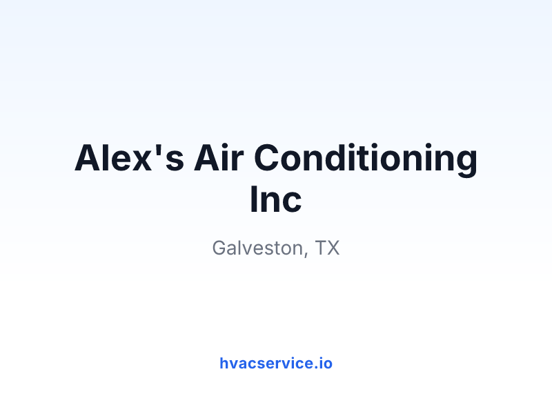 Alex's Air Conditioning Inc