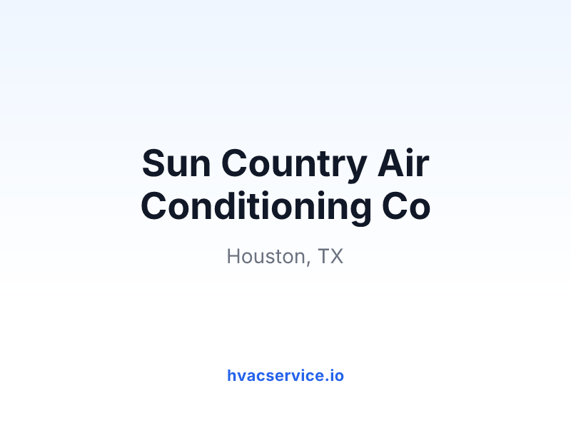Sun Country Air Conditioning Co