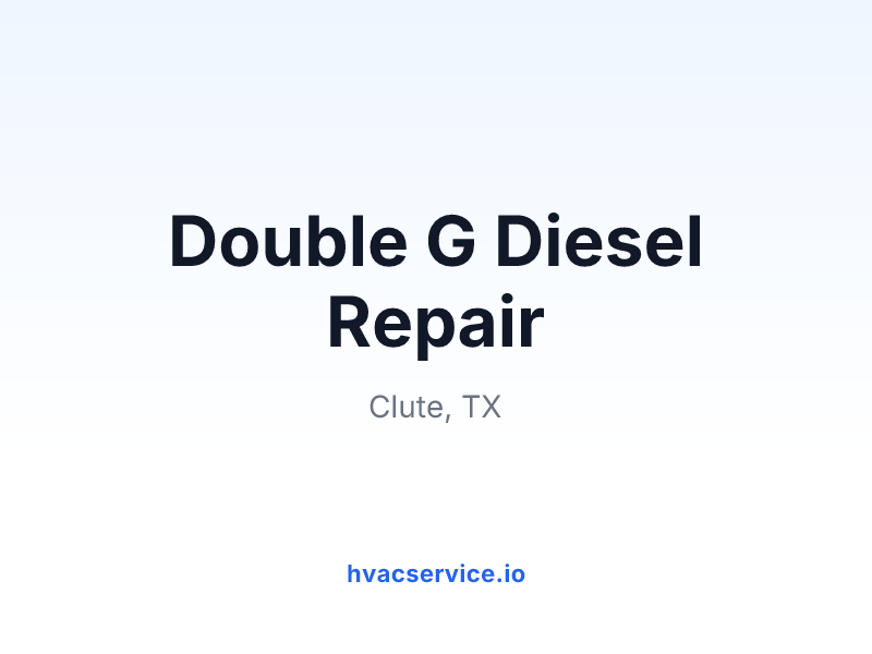 Double G Diesel Repair