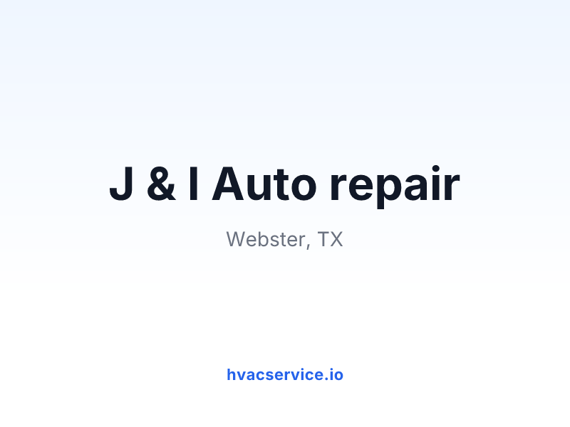 J & I Auto repair