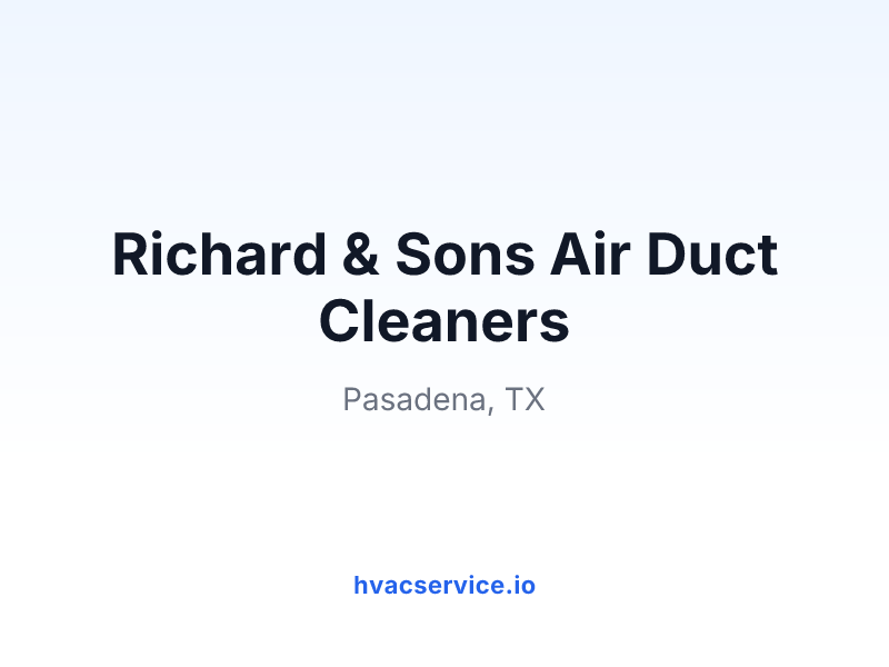 Richard & Sons Air Duct Cleaners