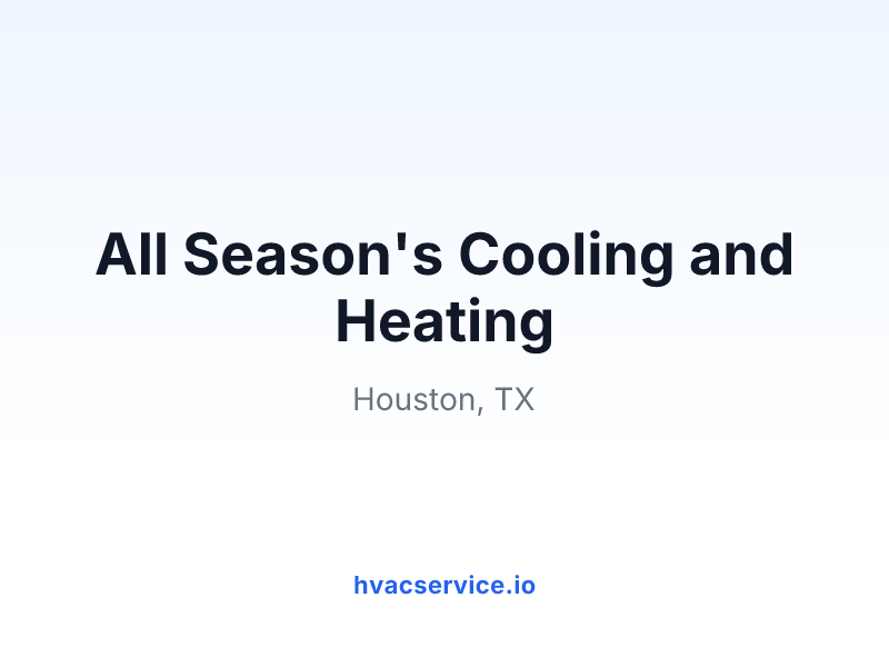 All Season's Cooling and Heating