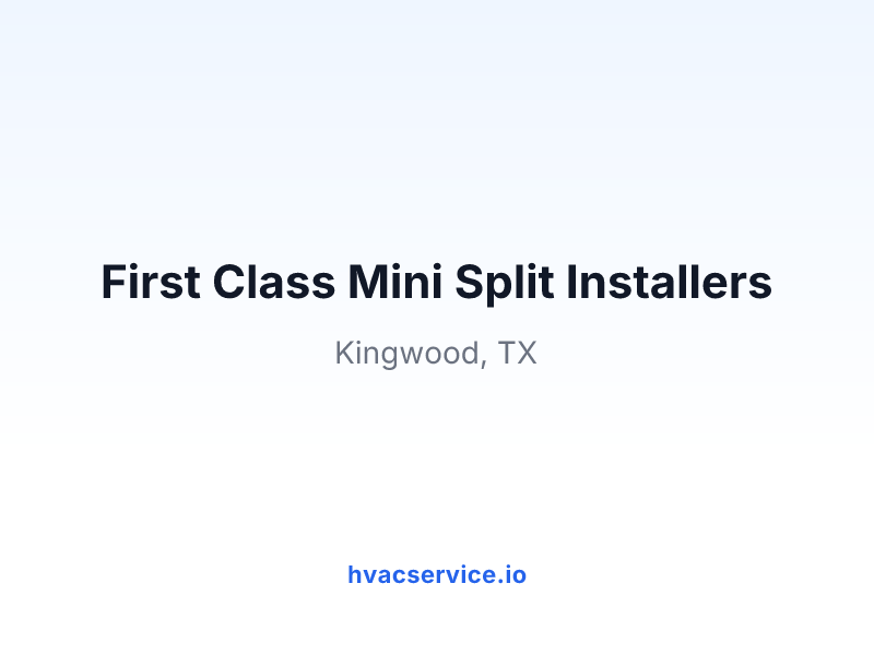 First Class Mini Split Installers