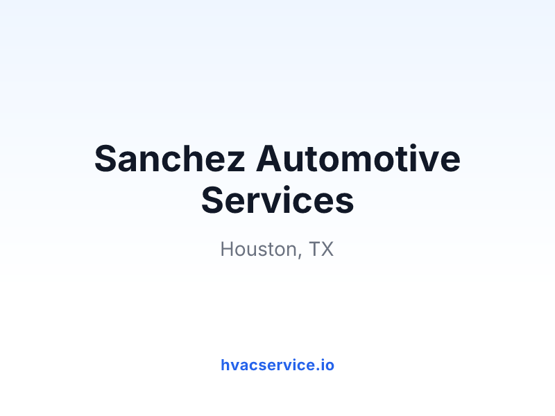 Sanchez Automotive Services