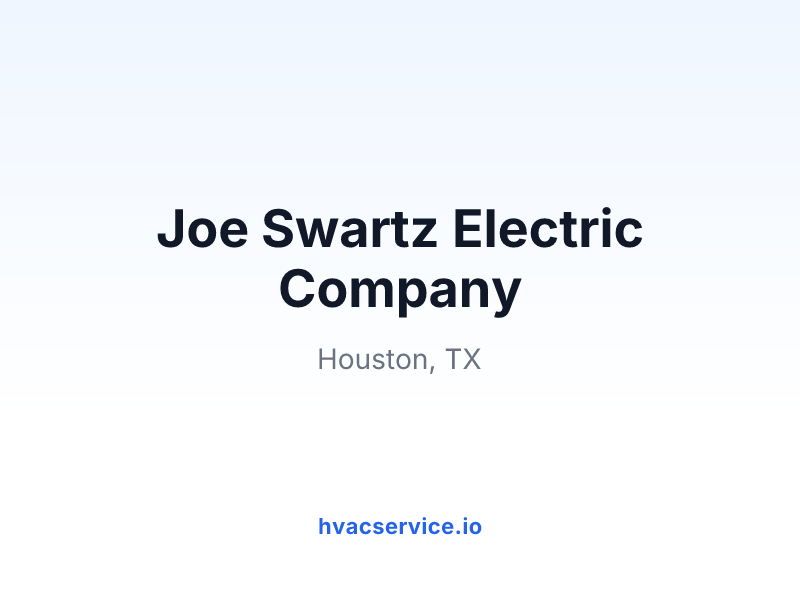 Joe Swartz Electric Company
