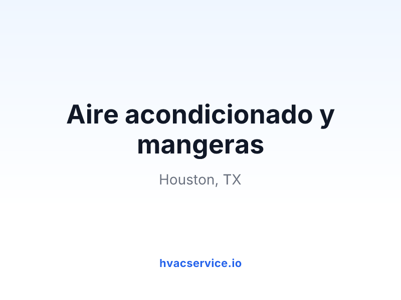 Aire acondicionado y mangeras