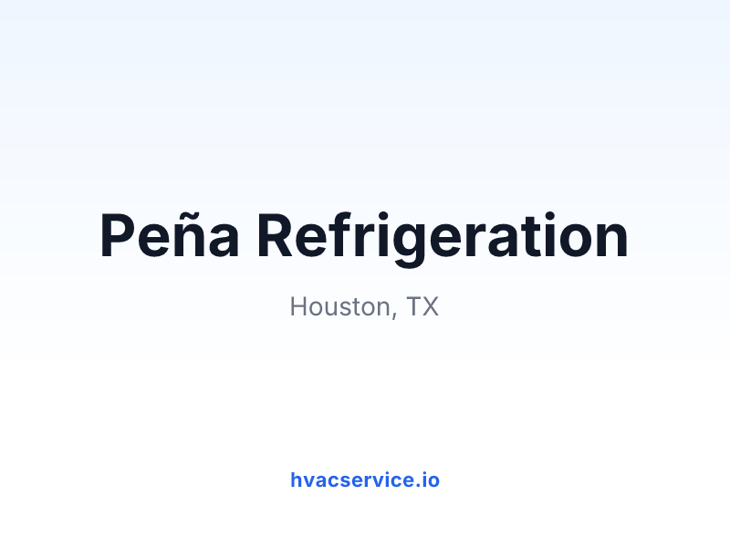 Peña Refrigeration