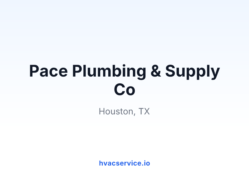 Pace Plumbing & Supply Co