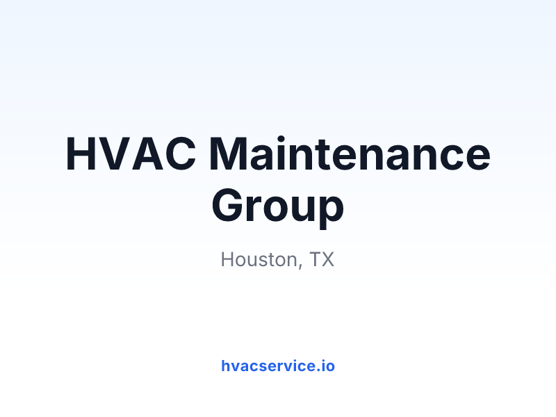 HVAC Maintenance Group