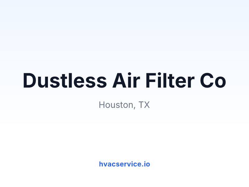 Dustless Air Filter Co