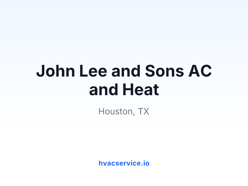 John Lee and Sons AC and Heat