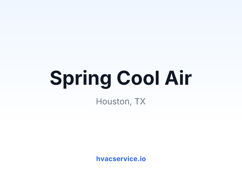 Spring Cool Air