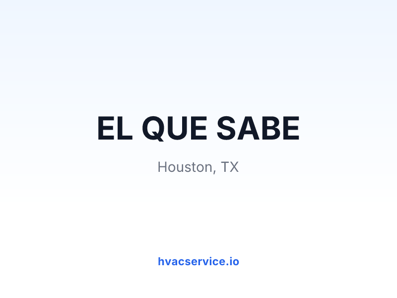 EL QUE SABE