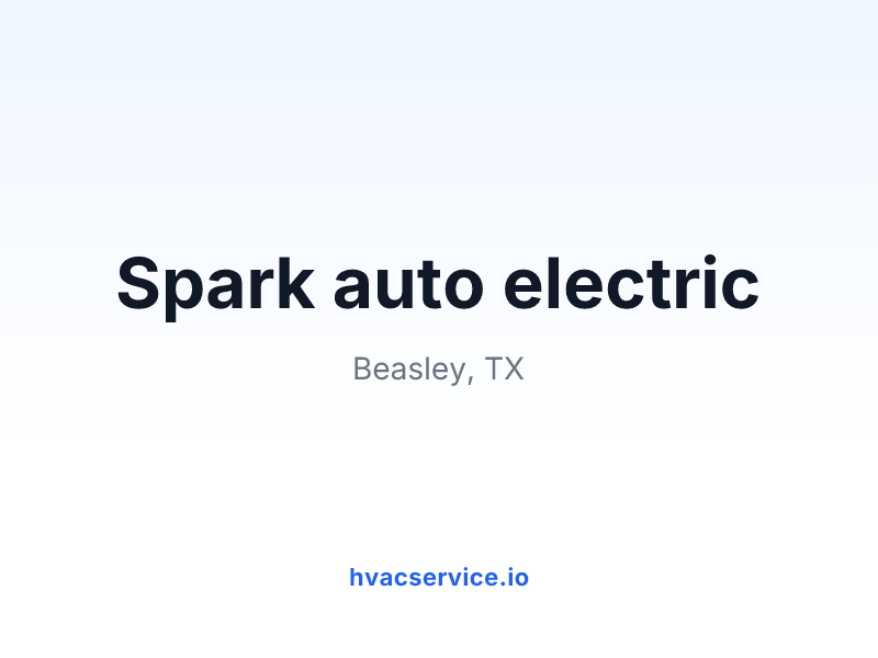 Spark auto electric