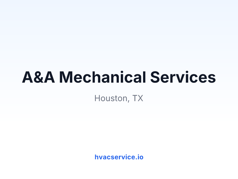 A&A Mechanical Services