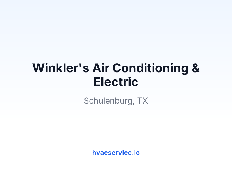 Winkler's Air Conditioning & Electric