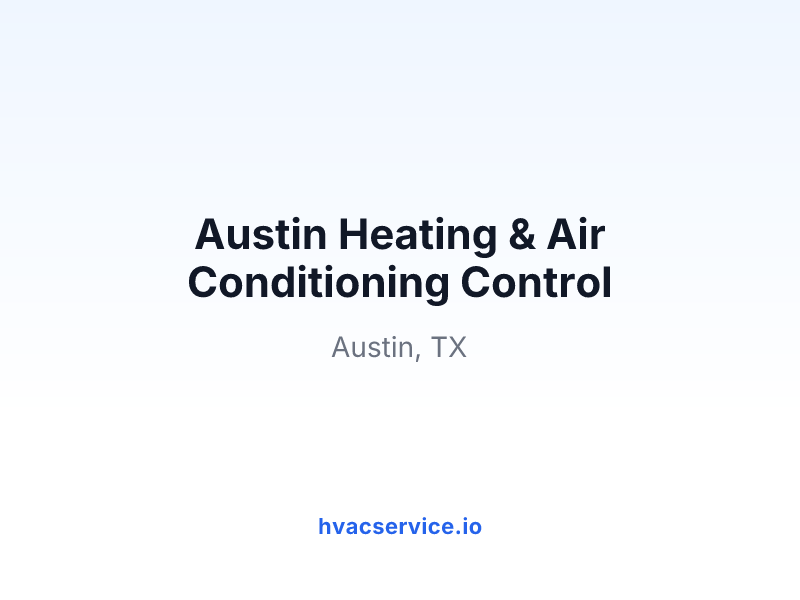 Austin Heating & Air Conditioning Control