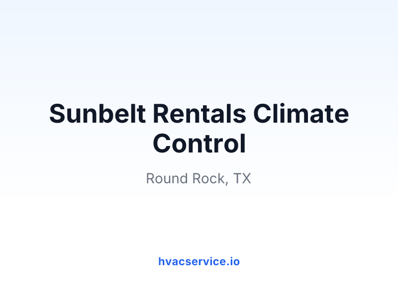 Sunbelt Rentals Climate Control