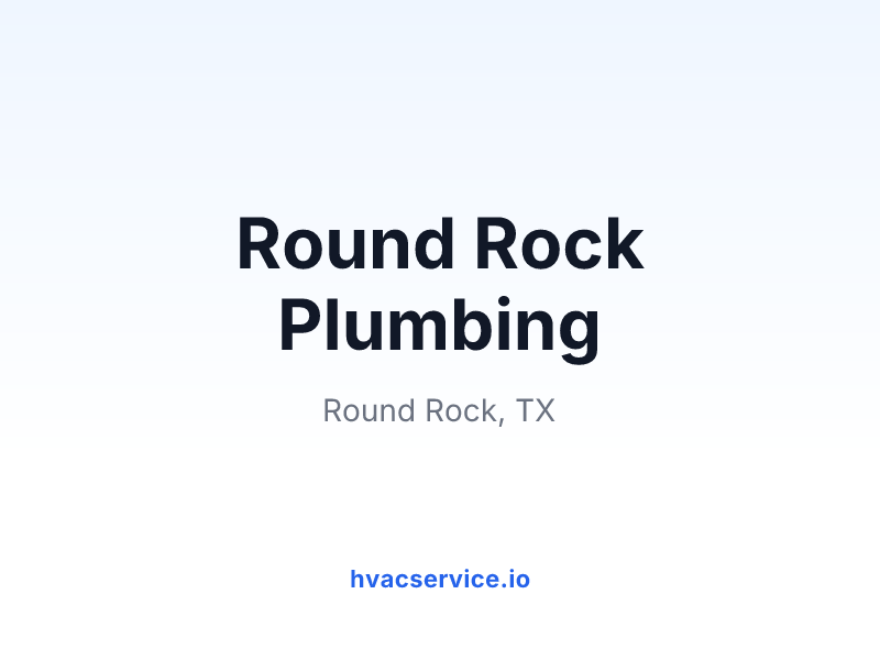 Round Rock Plumbing