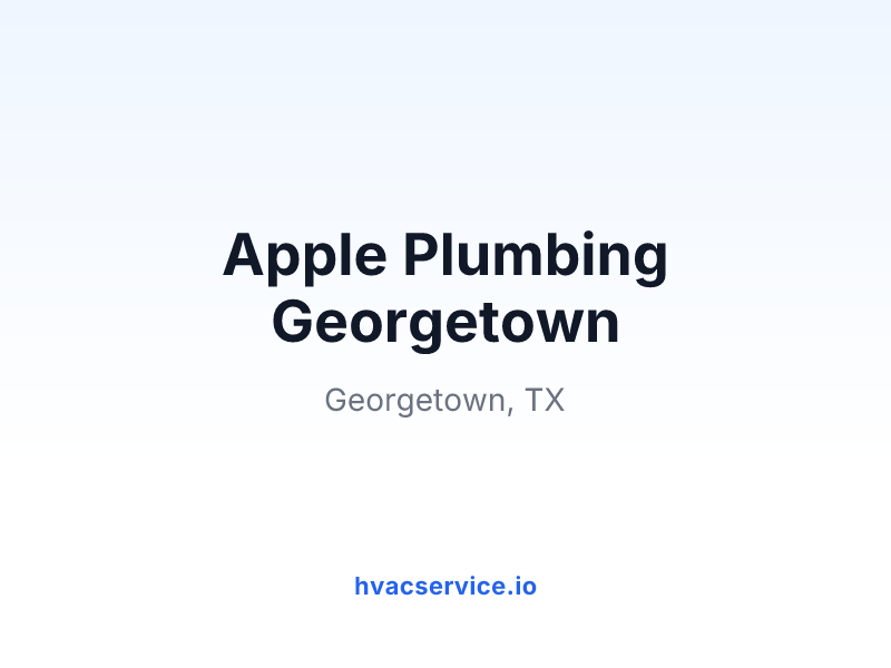 Apple Plumbing Georgetown