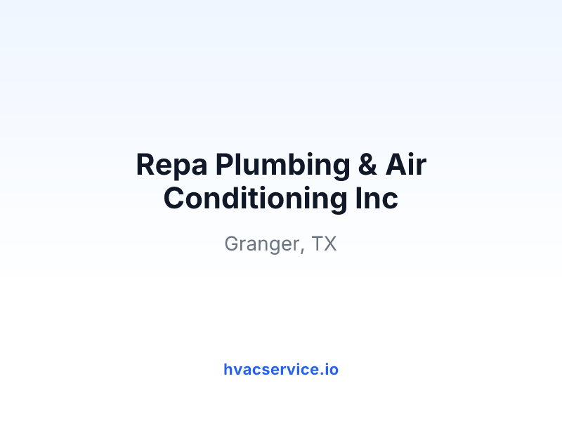 Repa Plumbing & Air Conditioning Inc