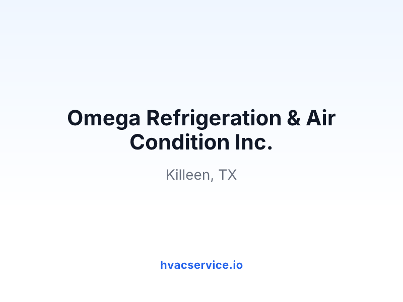 Omega Refrigeration & Air Condition Inc.
