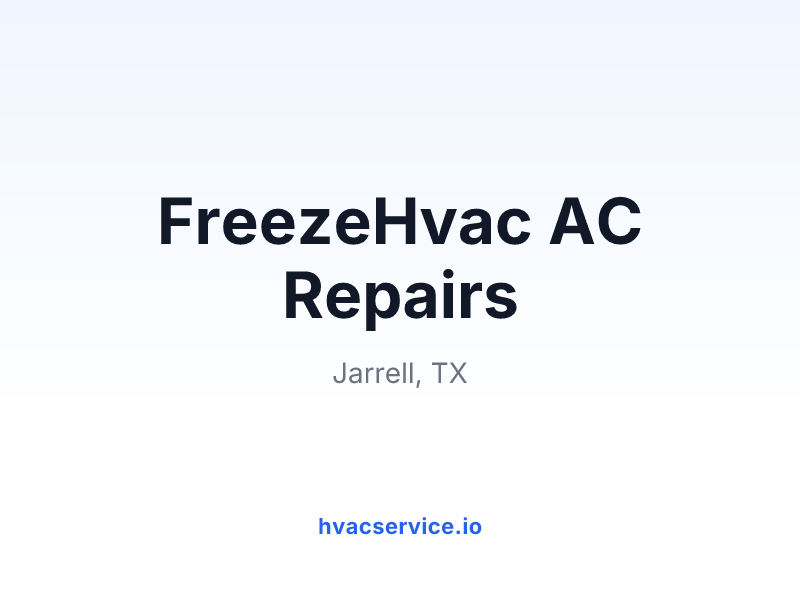FreezeHvac AC Repairs