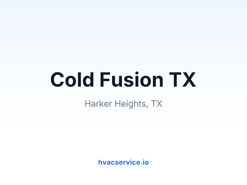 Cold Fusion TX