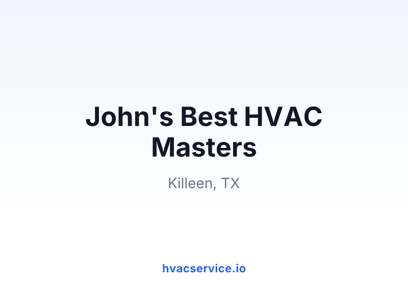 John's Best HVAC Masters