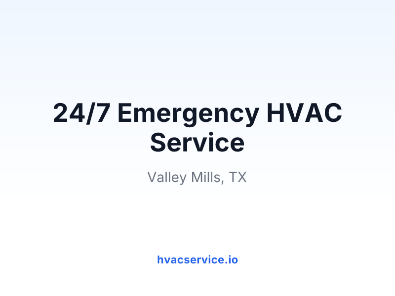 24/7 Emergency HVAC Service