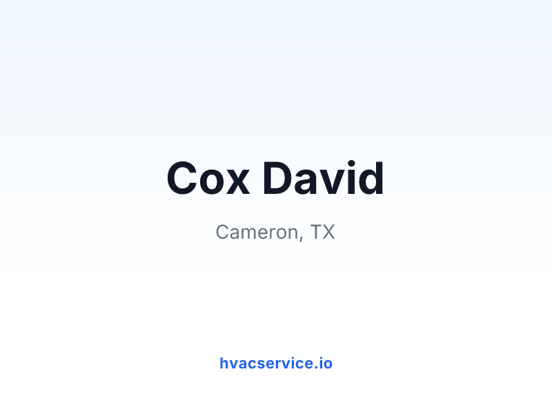 Cox David