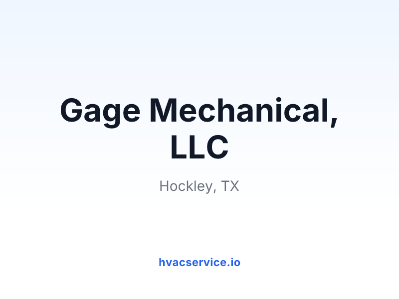 Gage Mechanical, LLC