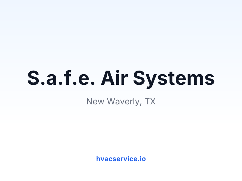S.a.f.e. Air Systems