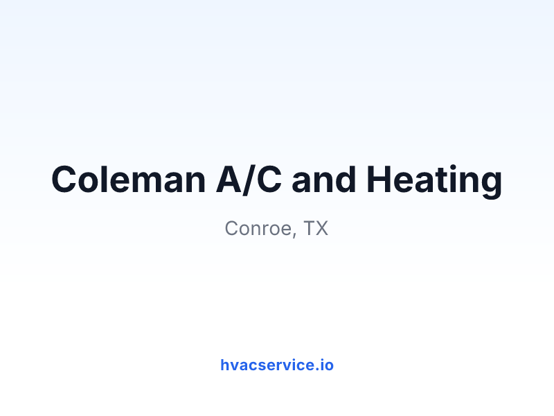 Coleman A/C and Heating