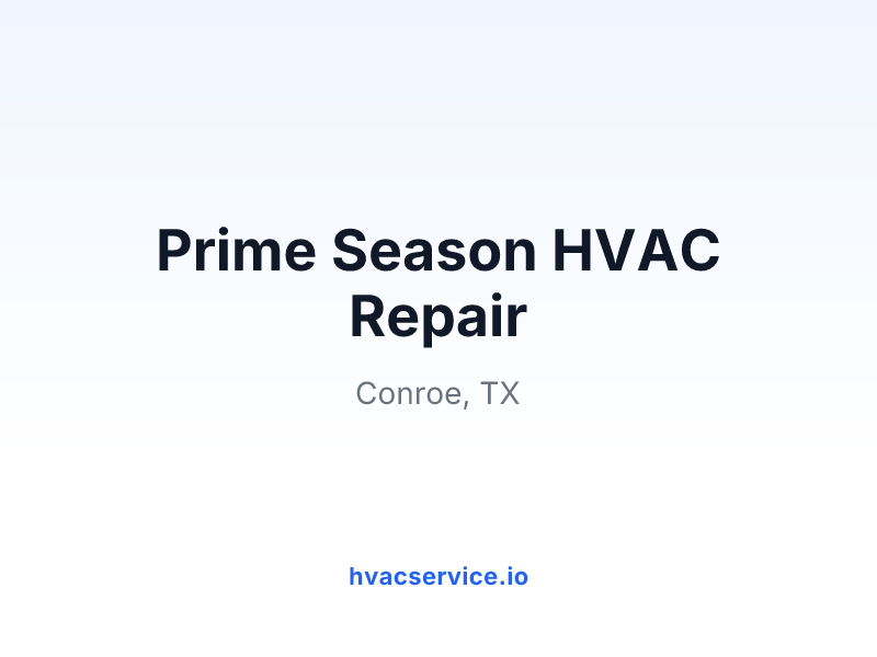 Prime Season HVAC Repair