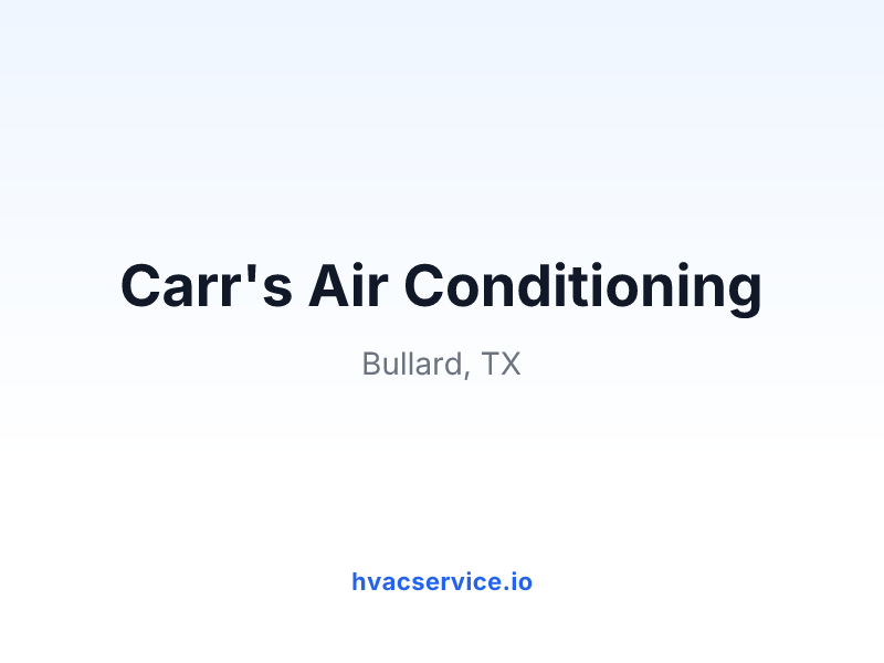 Carr's Air Conditioning