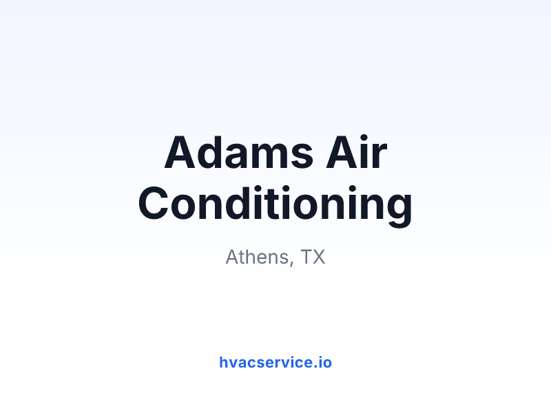 Adams Air Conditioning