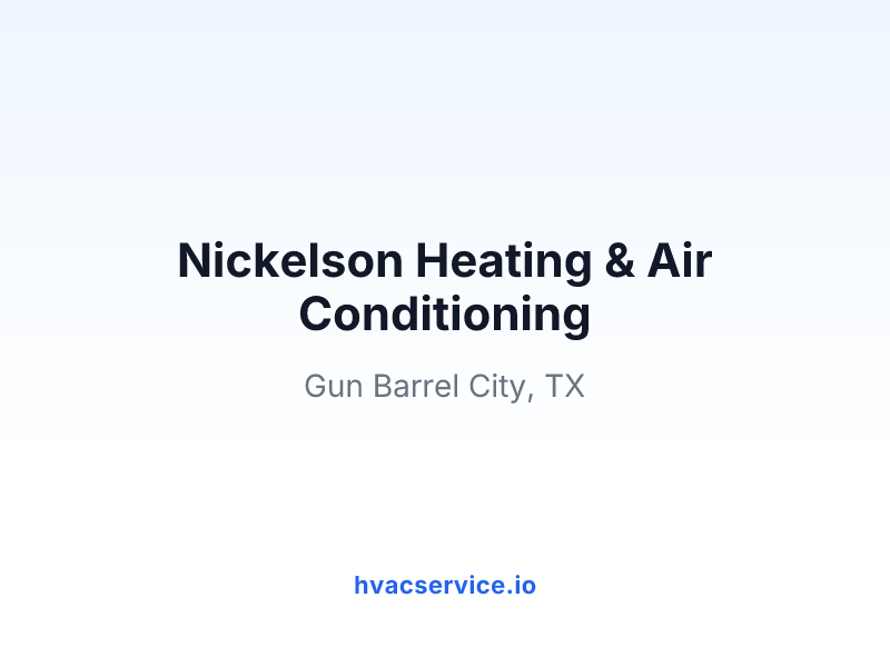 Nickelson Heating & Air Conditioning